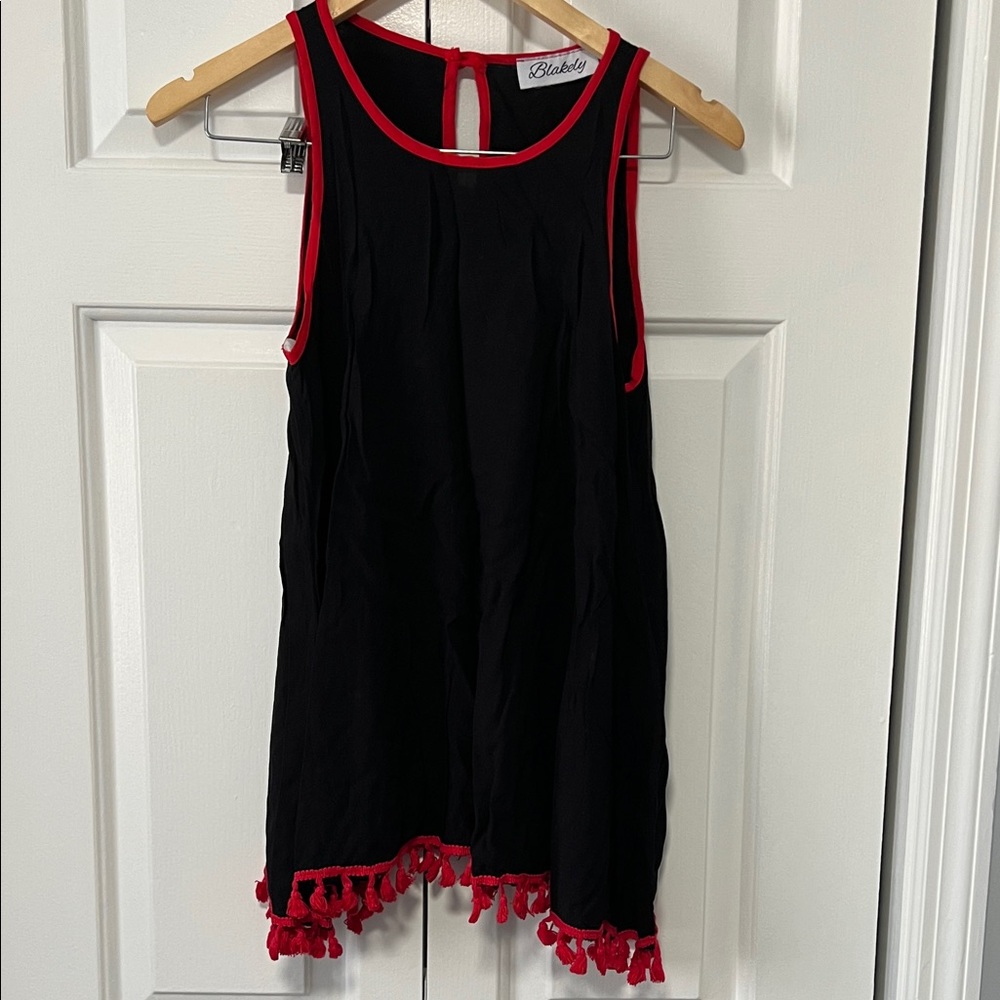 Black and Red Women's Tank Top